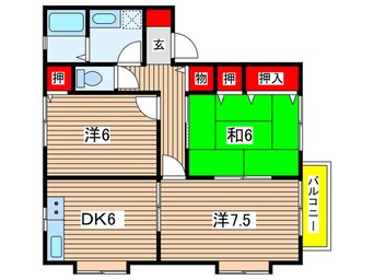間取図 プリエールＢ