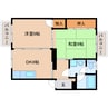 大和路線・関西本線/王寺駅 徒歩6分 4階 築45年 2DKの間取り