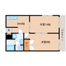 近鉄生駒線/竜田川駅 徒歩1分 2階 築24年 2DKの間取り