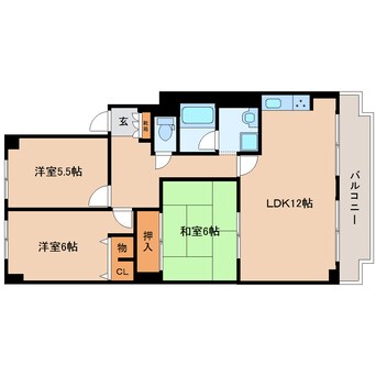 間取図 大和路線・関西本線/三郷駅 徒歩13分 2階 築32年