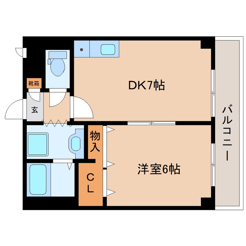 間取図 大和路線・関西本線/王寺駅 徒歩3分 2階 築31年