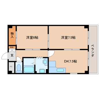 間取図 大和路線・関西本線/王寺駅 徒歩3分 3階 築30年