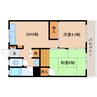 大和路線・関西本線/王寺駅 徒歩12分 3階 築40年 2DKの間取り