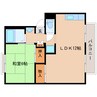 大和路線・関西本線/法隆寺駅 徒歩13分 2階 築36年 1LDKの間取り