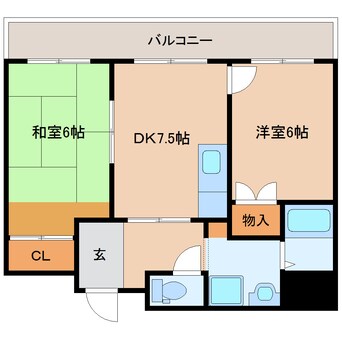 間取図 大和路線・関西本線/王寺駅 徒歩3分 7階 築37年