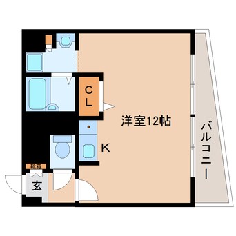 間取図 大和路線・関西本線/三郷駅 徒歩1分 8階 築27年