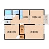 大和路線・関西本線/三郷駅 徒歩3分 1階 築42年 3Kの間取り
