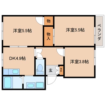間取図 大和路線・関西本線/王寺駅 バス7分広瀬台2丁目下車:停歩3分 1階 築29年