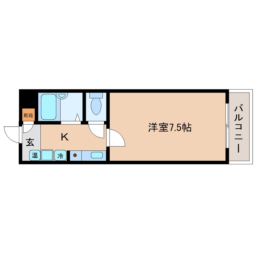 間取図 大和路線・関西本線/王寺駅 徒歩7分 3階 築26年