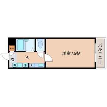 間取図 大和路線・関西本線/王寺駅 徒歩7分 3階 築26年