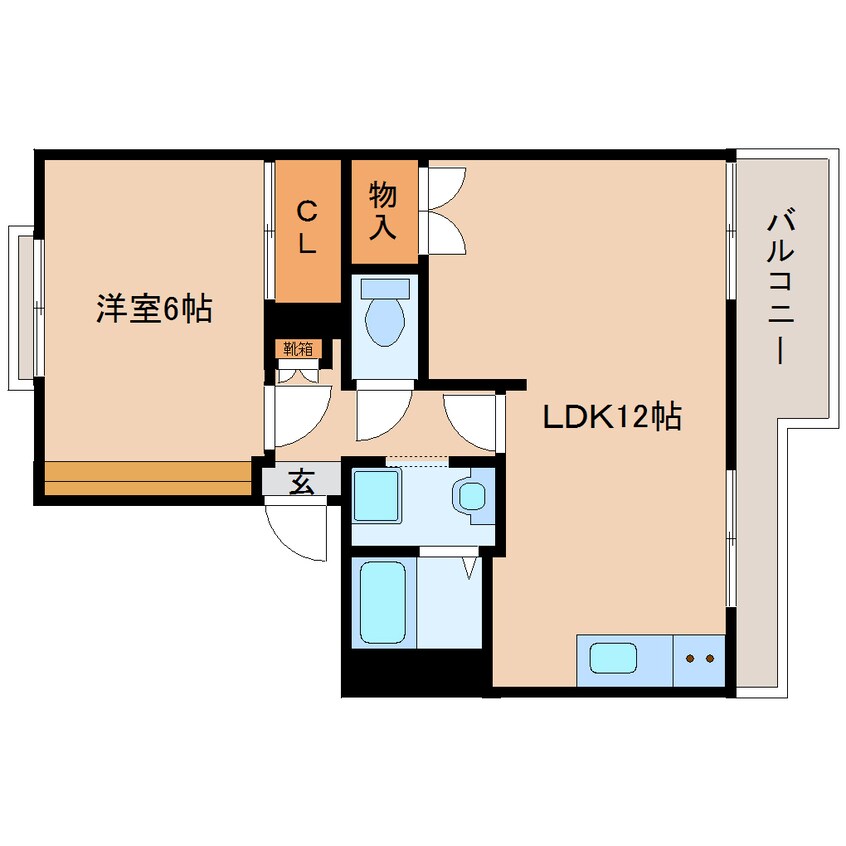 間取図 大和路線・関西本線/三郷駅 徒歩15分 2階 築37年