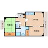 大和路線・関西本線/三郷駅 徒歩11分 2階 築35年 2LDKの間取り