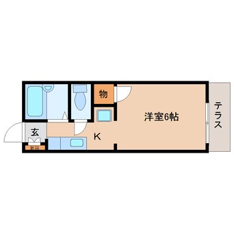 間取図 大和路線・関西本線/三郷駅 徒歩8分 1階 築30年