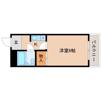 間取図 大和路線・関西本線/王寺駅 徒歩5分 2階 築34年