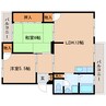 大和路線・関西本線/王寺駅 徒歩6分 3階 築46年 2LDKの間取り