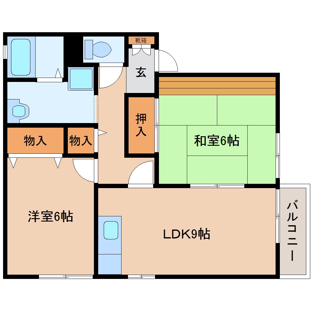 間取り図 大和路線・関西本線/法隆寺駅 徒歩13分 2階 築24年