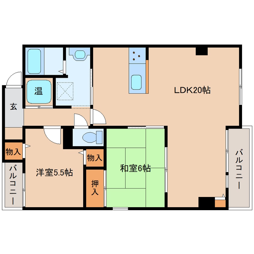 間取図 大和路線・関西本線/王寺駅 徒歩5分 5階 築34年