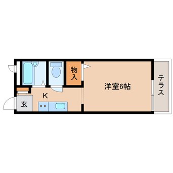間取図 大和路線・関西本線/三郷駅 徒歩10分 1階 築32年