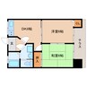 和歌山線/畠田駅 徒歩8分 1階 築46年 2DKの間取り