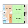 大和路線・関西本線/王寺駅 バス:7分:停歩1分 3階 築49年 2DKの間取り