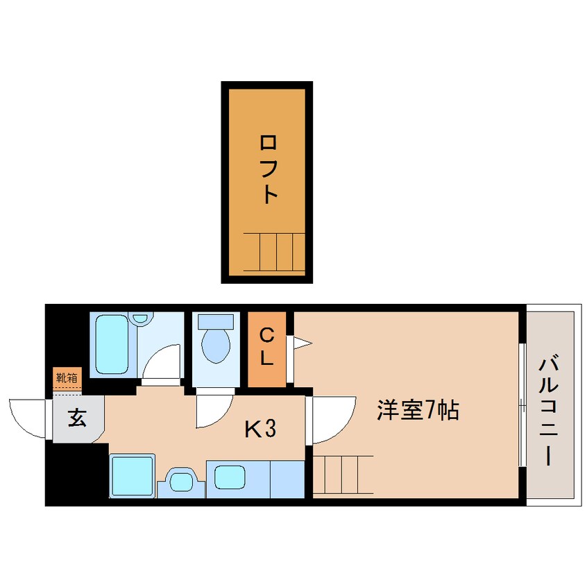 間取図 大和路線・関西本線/三郷駅 徒歩7分 2階 築31年