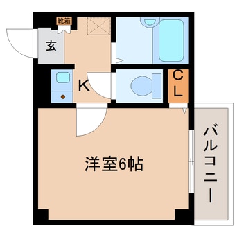 間取図 大和路線・関西本線/王寺駅 徒歩6分 3階 築27年