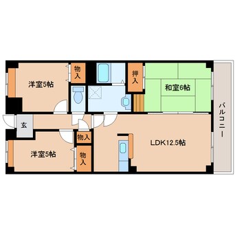 間取図 近鉄生駒線/勢野北口駅 徒歩1分 4階 築27年