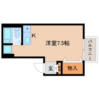 間取図 大和路線・関西本線/三郷駅 徒歩7分 1階 築34年