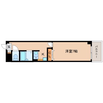 間取図 大和路線・関西本線/三郷駅 徒歩1分 3階 築38年