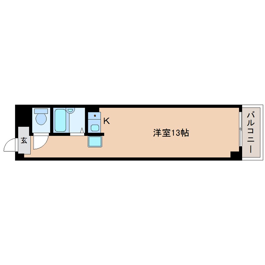 間取図 大和路線・関西本線/三郷駅 徒歩1分 3階 築38年