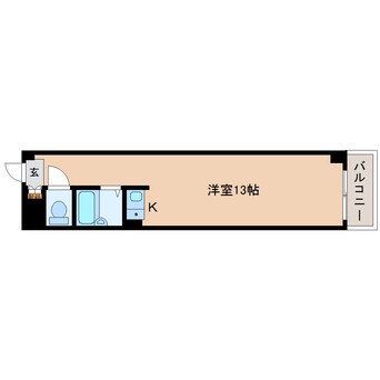 間取図 大和路線・関西本線/三郷駅 徒歩1分 4階 築38年