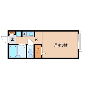 間取図 大和路線・関西本線/王寺駅 徒歩15分 2階 築31年
