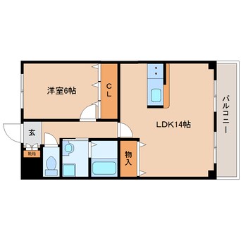 間取図 大和路線・関西本線/王寺駅 バス9分服部下車:停歩5分 2階 築25年