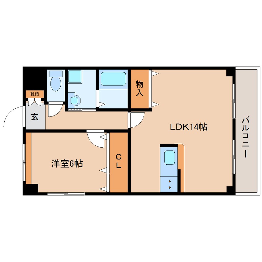 間取図 大和路線・関西本線/王寺駅 バス9分服部下車:停歩5分 1階 築24年