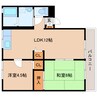 大和路線・関西本線/王寺駅 バス:7分:停歩3分 1階 築26年 2LDKの間取り