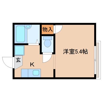 間取図 大和路線・関西本線/法隆寺駅 徒歩5分 2階 築32年