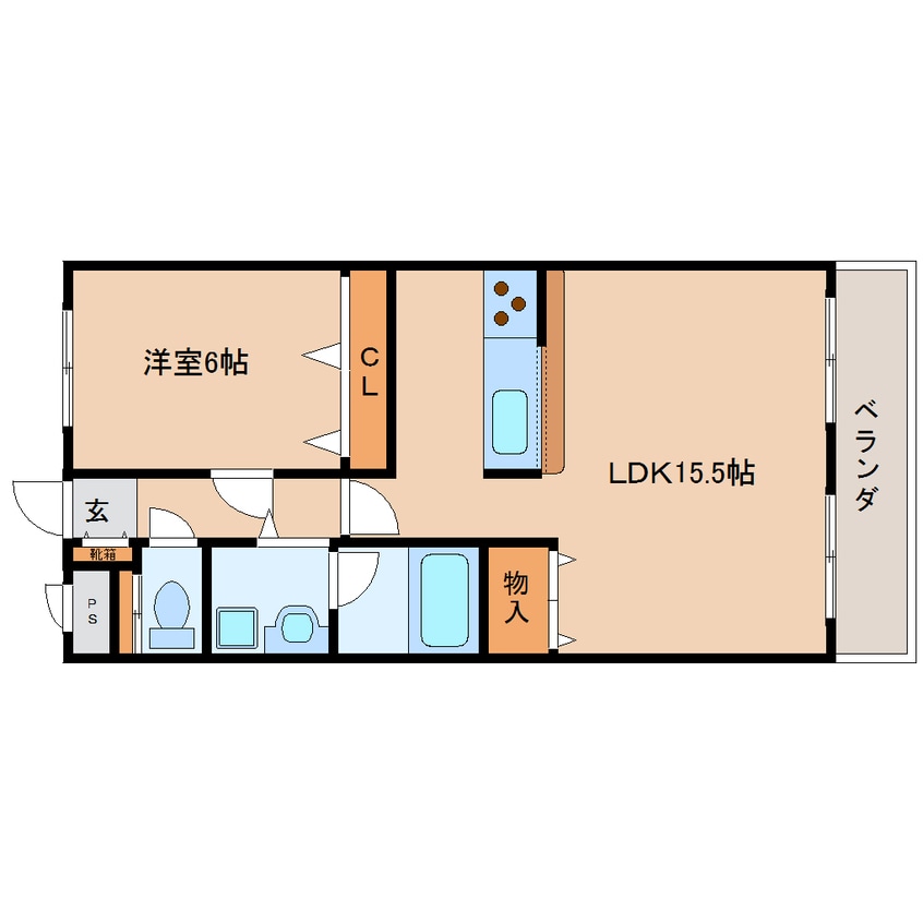 間取図 大和路線・関西本線/王寺駅 徒歩4分 4階 築34年
