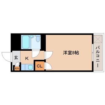 間取図 近鉄生駒線/信貴山下駅 徒歩8分 1階 築32年