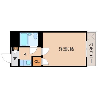 間取図 近鉄生駒線/信貴山下駅 徒歩8分 2階 築32年