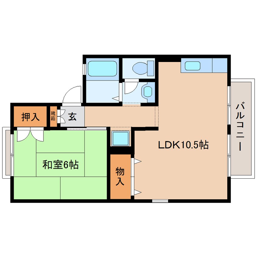 間取図 大和路線・関西本線/王寺駅 バス13分桜ヶ丘1丁目下車:停歩1分 2階 築27年