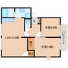 大和路線・関西本線/王寺駅 バス:8分:停歩5分 2階 築34年 2LDKの間取り