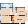 大和路線・関西本線/王寺駅 バス:8分:停歩5分 2階 築34年 2LDKの間取り