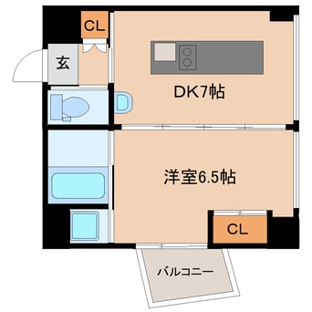 間取図 大和路線・関西本線/王寺駅 徒歩6分 2階 築22年