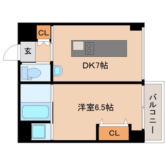 間取図 大和路線・関西本線/王寺駅 徒歩7分 2階 築21年