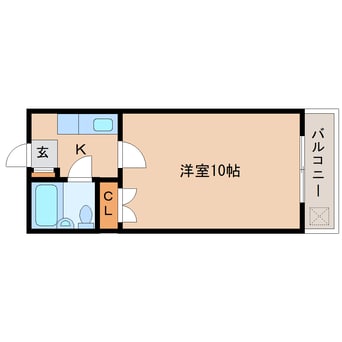 間取図 大和路線・関西本線/三郷駅 徒歩3分 3階 築34年