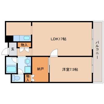 間取図 大和路線・関西本線/王寺駅 徒歩11分 1階 築44年