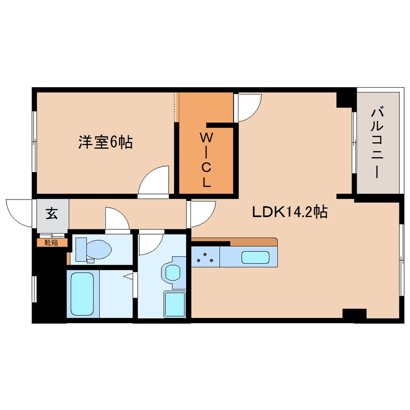 間取図 近鉄生駒線/竜田川駅 徒歩1分 2階 築31年