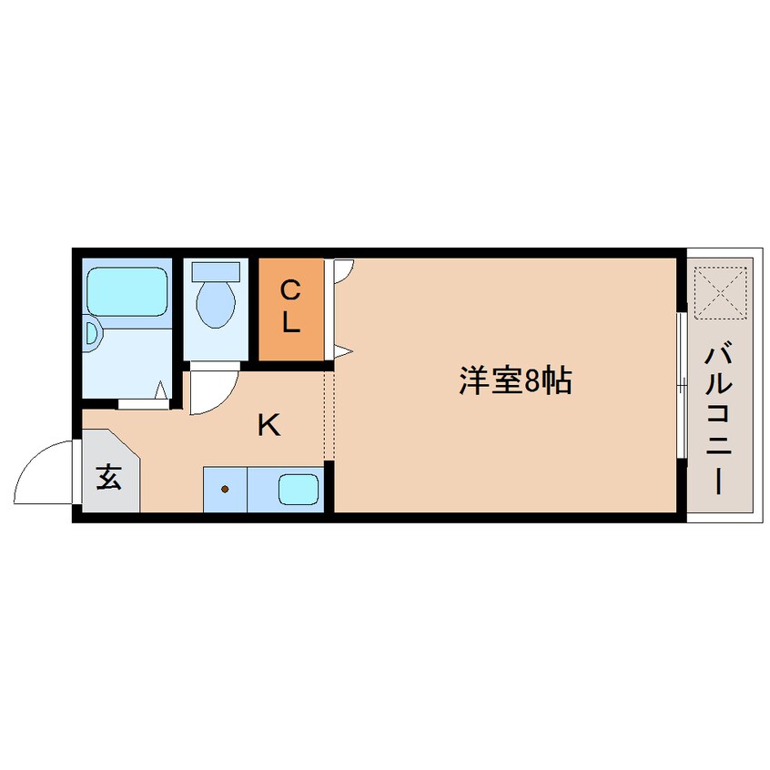 間取図 大和路線・関西本線/三郷駅 徒歩6分 2階 築26年