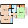 大和路線・関西本線/三郷駅 徒歩13分 2階 築35年 2DKの間取り