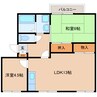 大和路線・関西本線/王寺駅 徒歩15分 1階 築30年 2LDKの間取り